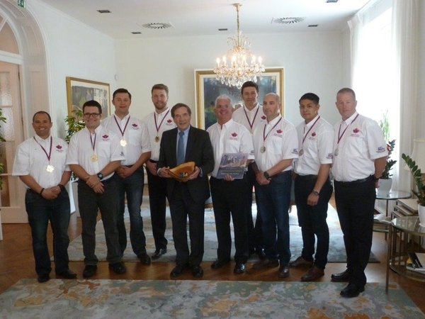 A Gift for Canadian Ambassador Mr. Otto Jelinek at the Prague Embassy