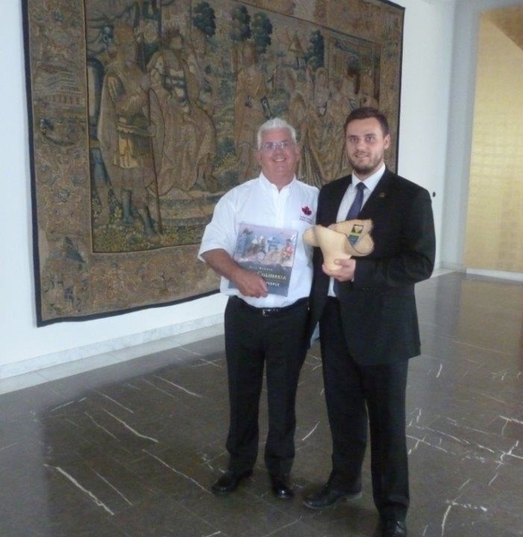 A Gift for President Milos Zeman at the Prague Castle