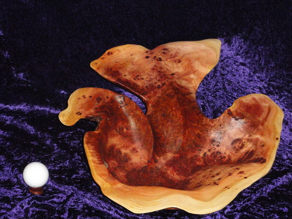 Birdseye Red Cedar Burl Whale Tail Bowl - superb grain and patterning!