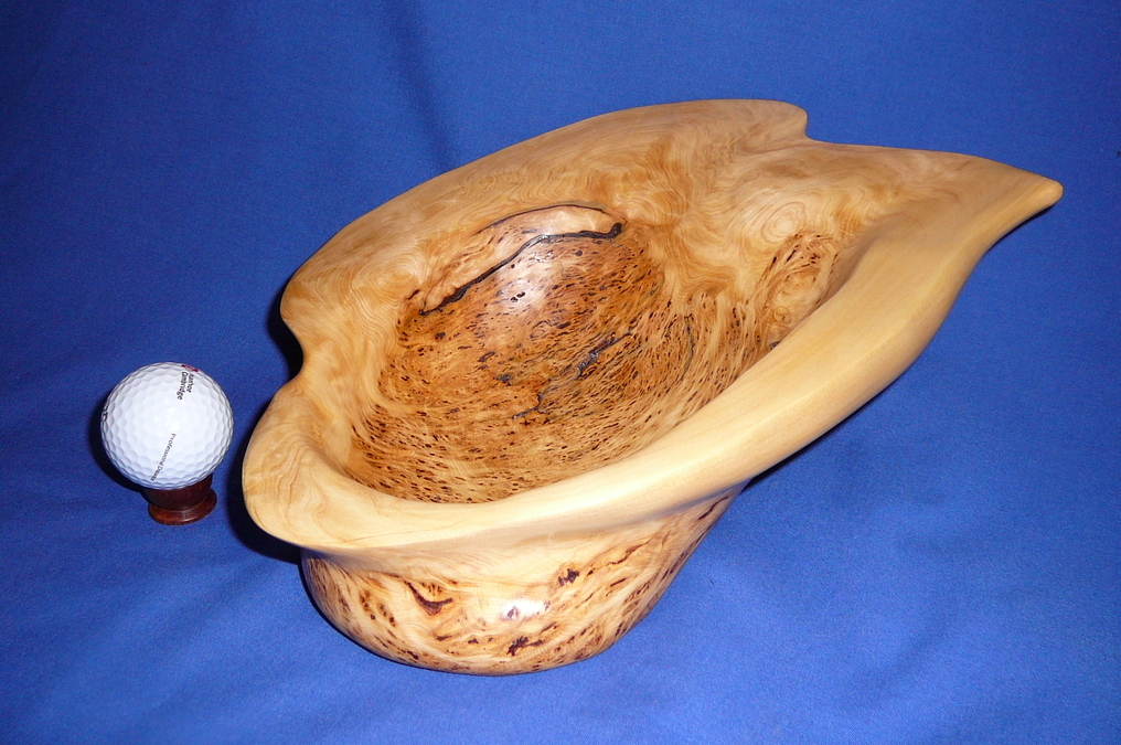 Birdseye Yellow Cedar Burl Bowl (SOLD)