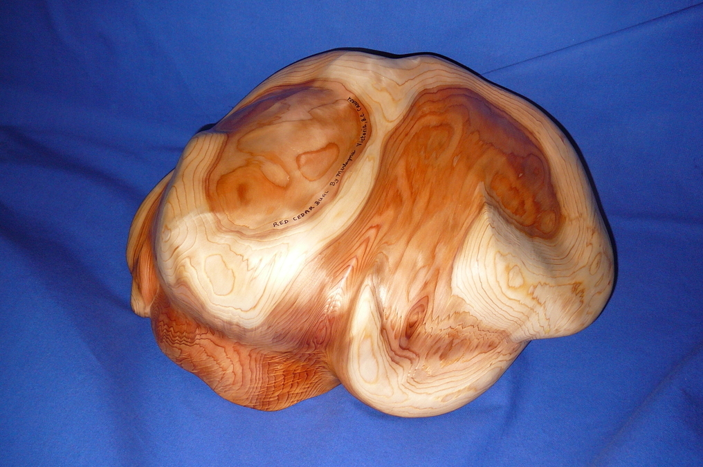 Calla Lily Bowl (Red Cedar) - View 2 (Bottom)