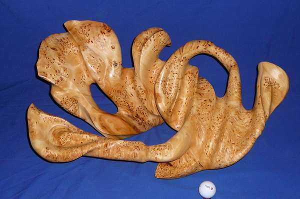 Cartwheeling Callas (Birdseye Yellow Cedar Burl)