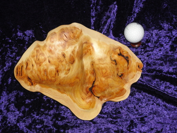 Luscious Patterned Yellow Cedar Burl Bowl