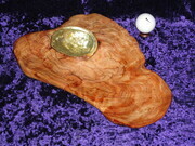 Hemlock Platter with Abalone Shell Insert - SOLD