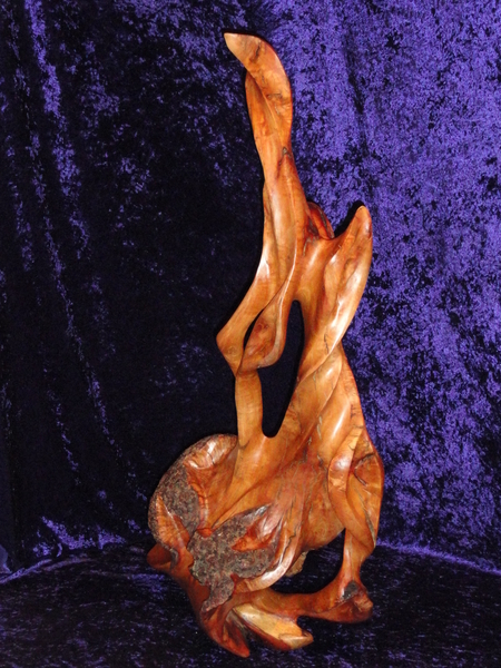 Sea Grass Serenade -  Arbutus Root Burl adorned with Sea Star Swirls