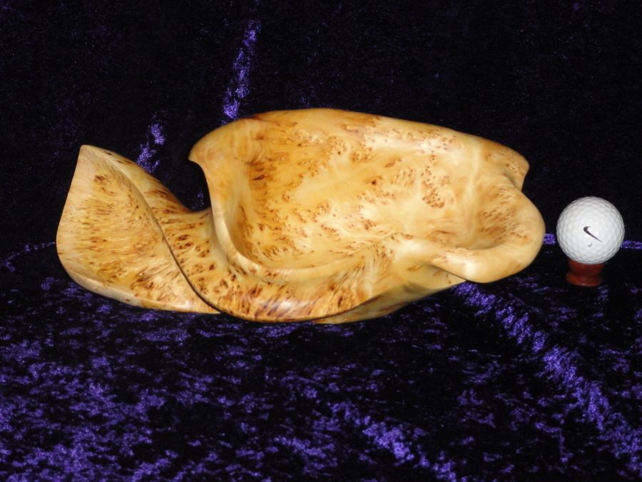 Surfer Bowl - Bowl rides atop Wave in Birdseye Yellow Cedar