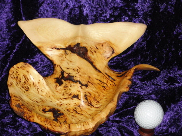 Sweet little Whale Tail Bowl from Birdseye Yellow Cedar Burl