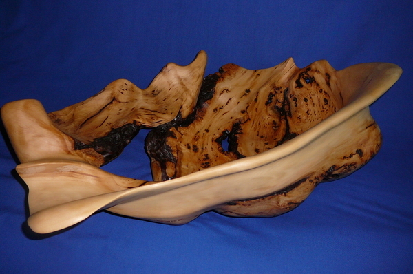 Yellow Cedar Burl Whale Tail Bowl (SOLD)